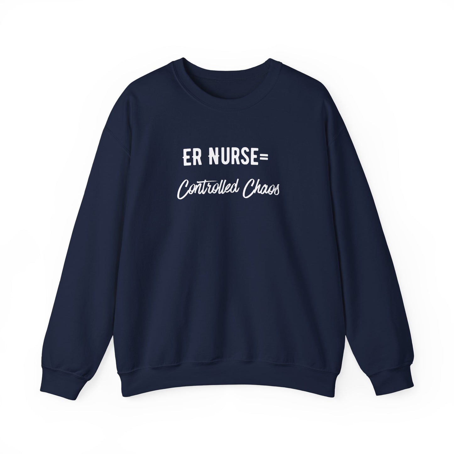ER Nurse Sweatshirt minimalist design for emergency nurses
