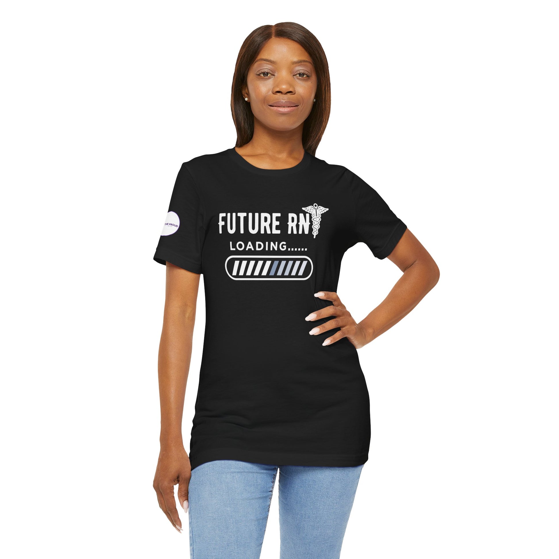Future RN T-Shirt with stethoscope and loading bar artwork