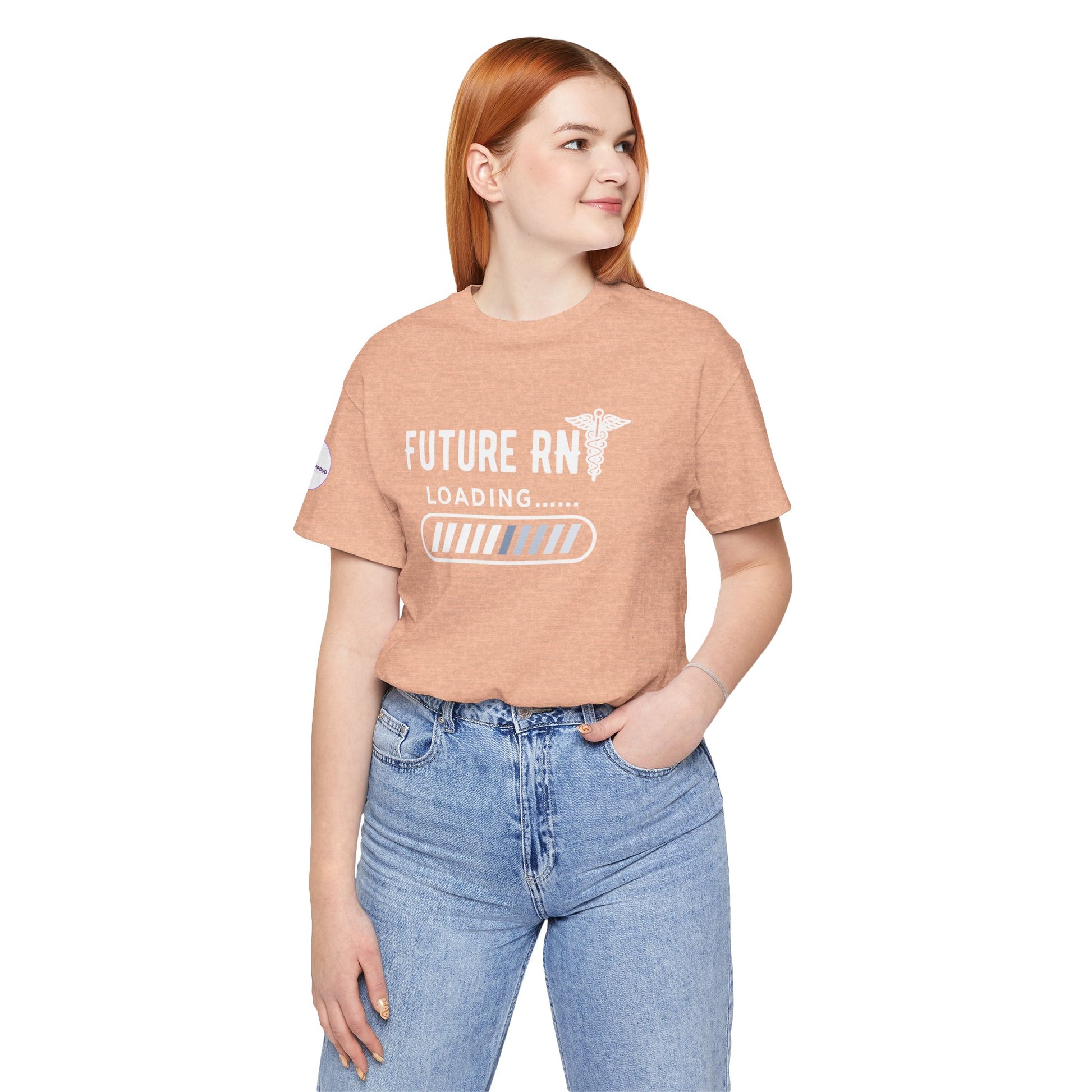 Future RN T-Shirt with stethoscope and loading bar artwork