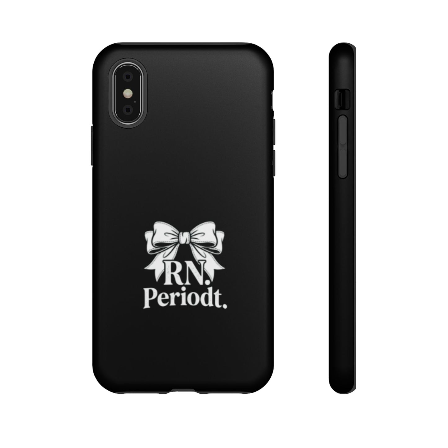Back view of RN Phone Case with full wrap print design