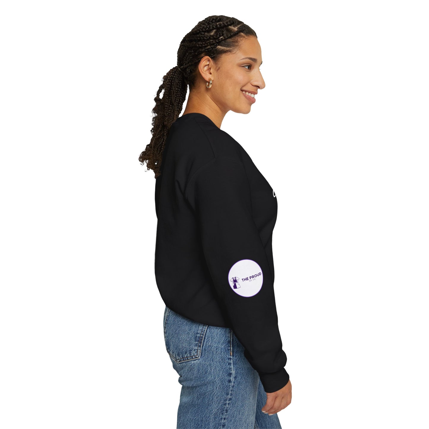 ICU Nurse Sweatshirt in low-key staff gathering setting