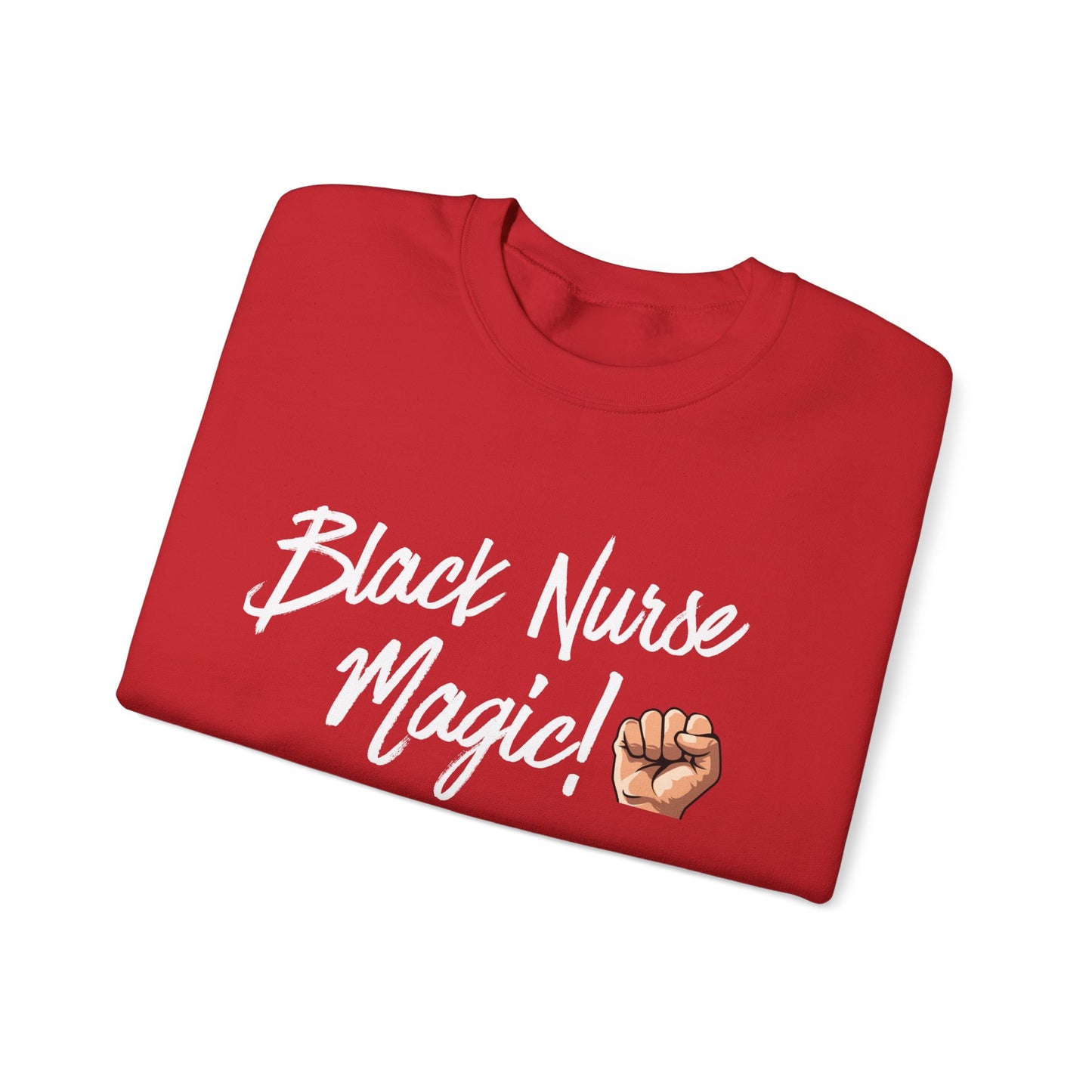 Back view of Black Nurse Sweatshirt with double-needle stitching
