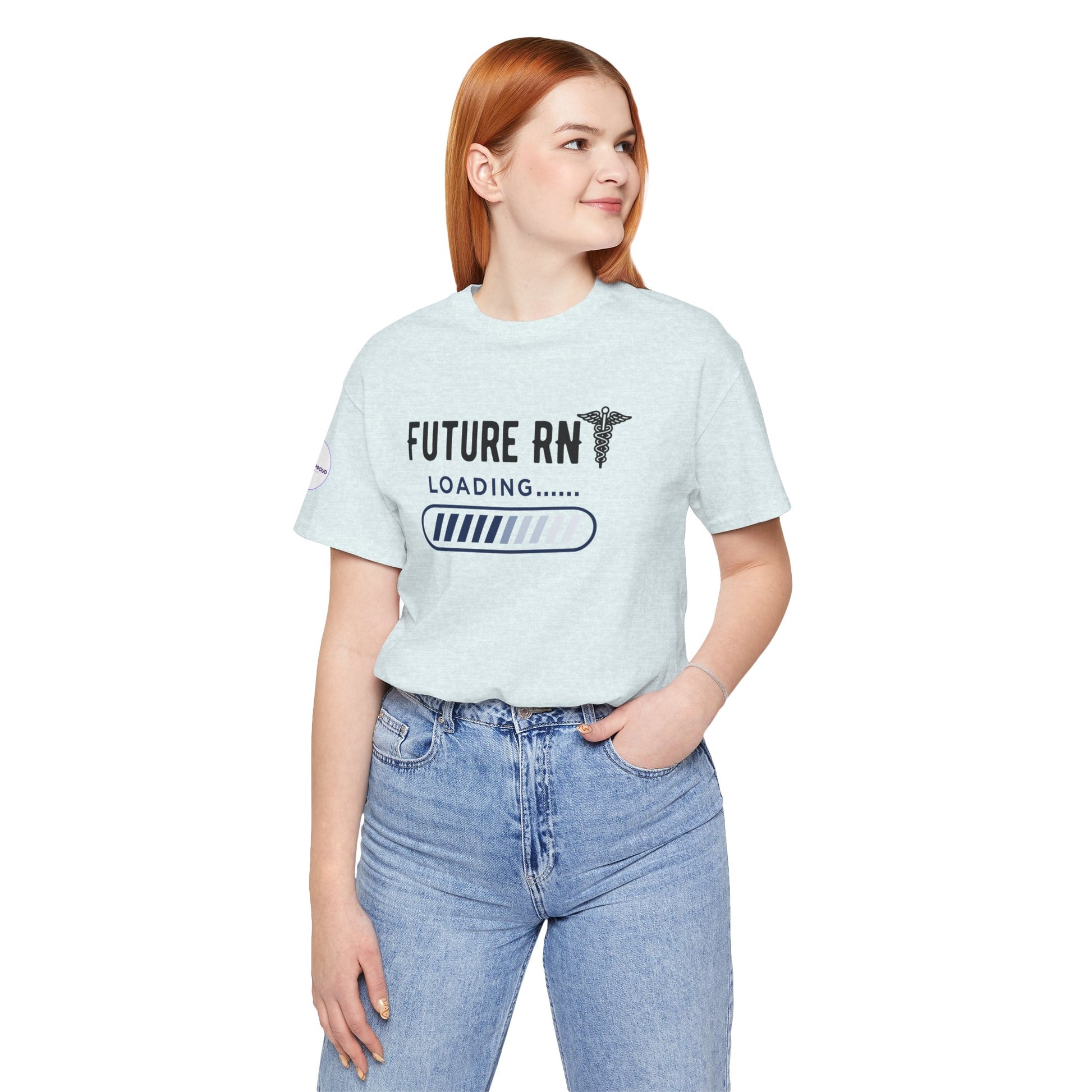 Future RN T-Shirt with stethoscope and loading bar artwork