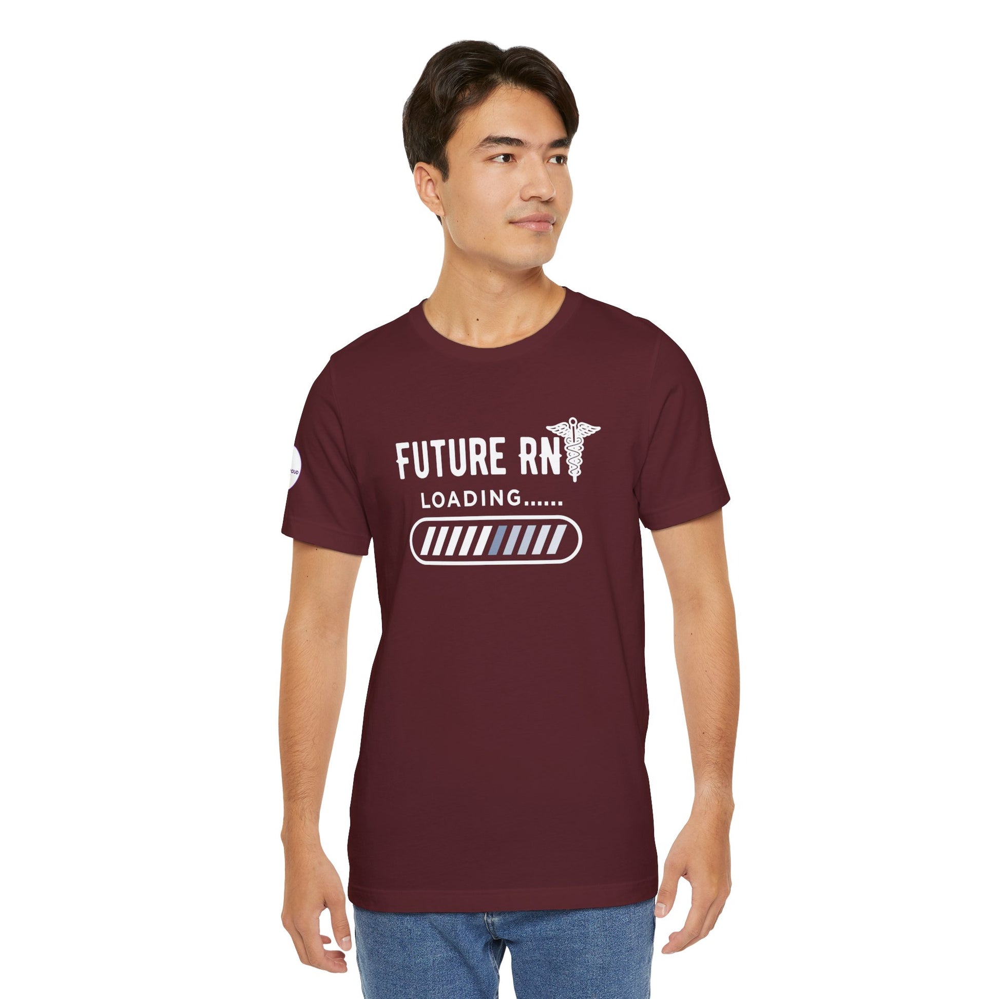 Future RN T-Shirt with stethoscope and loading bar artwork