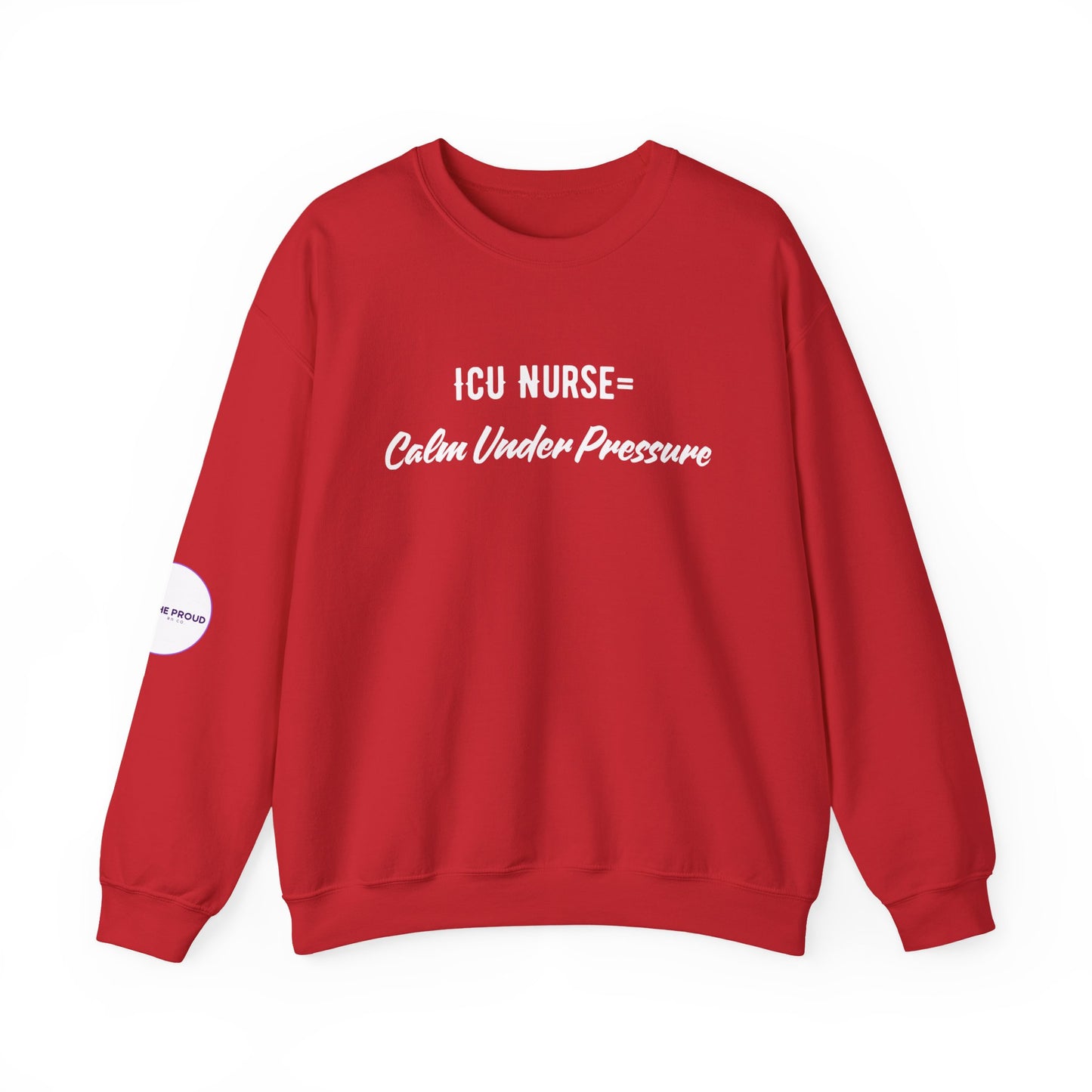 Back view of ICU Nurse Sweatshirt with double-stitched seams