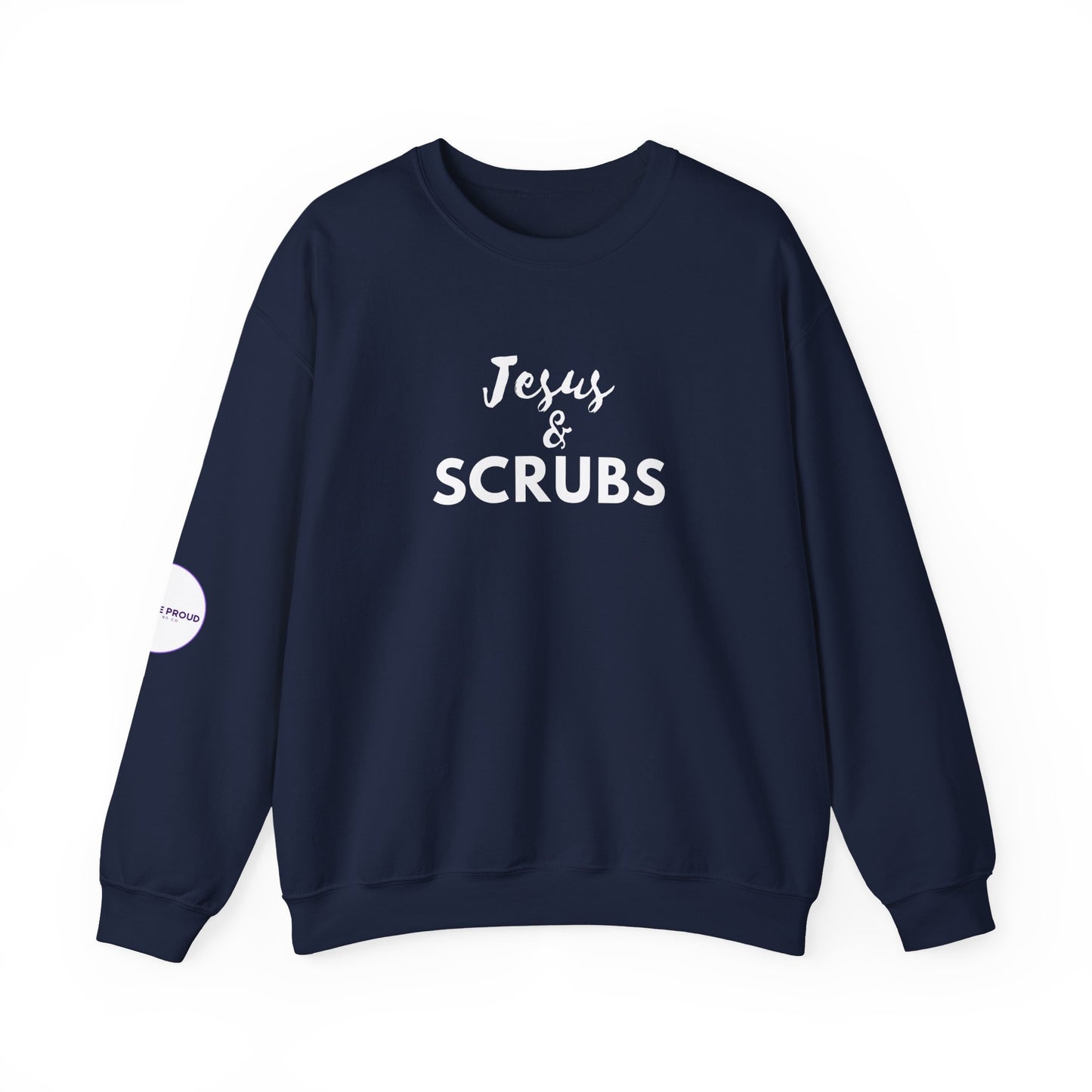Christian Nurse Sweatshirt minimalist design with subtle wrist detail