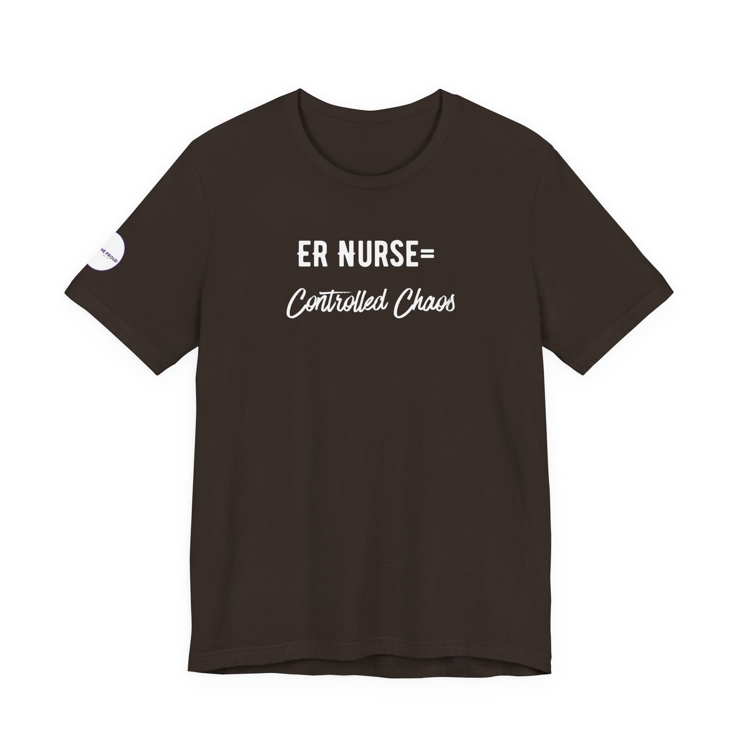 ER Nurse T-Shirt front and sleeve printed with vibrant detail
