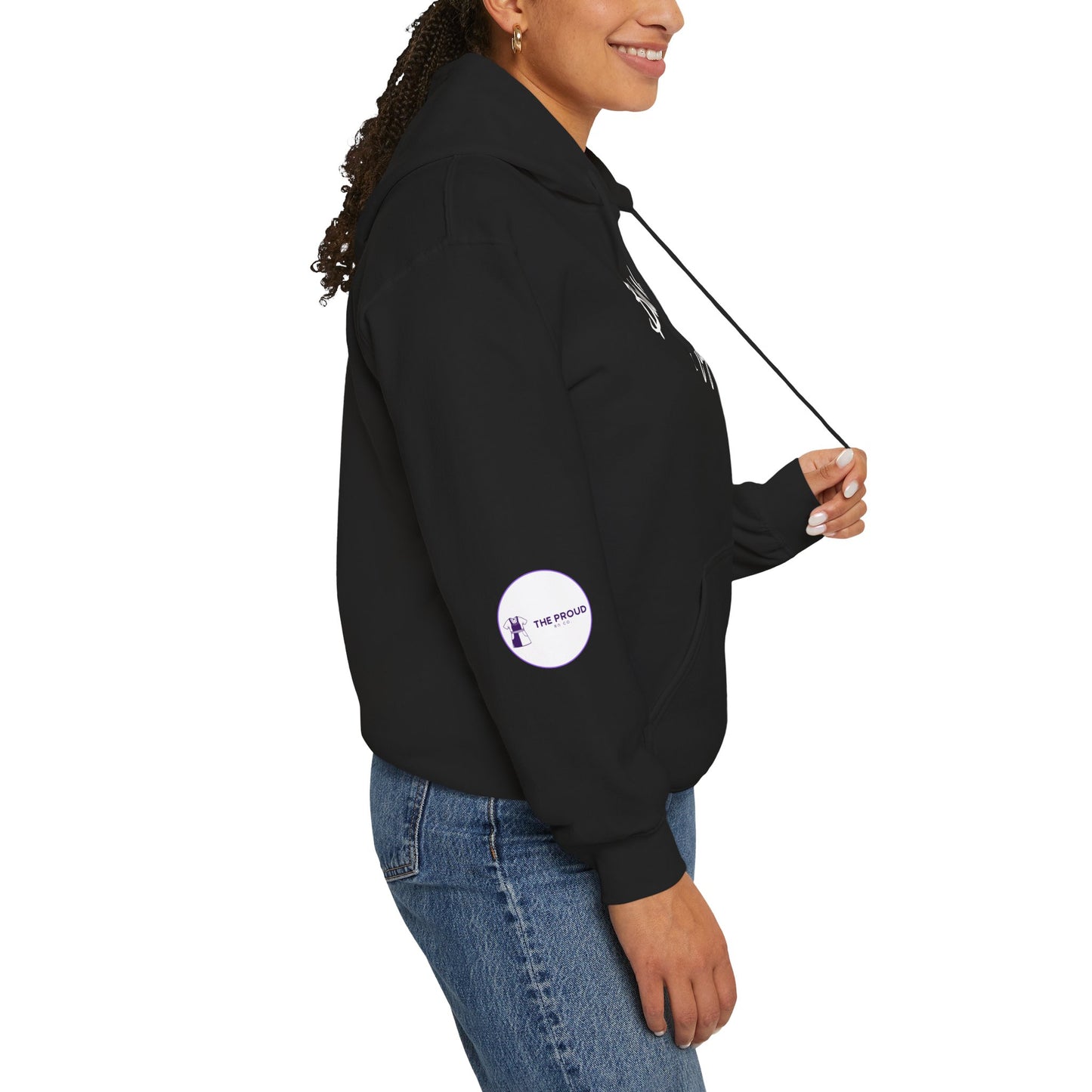 Black Nurse Magic Hoodie comfortable fit with kangaroo pocket