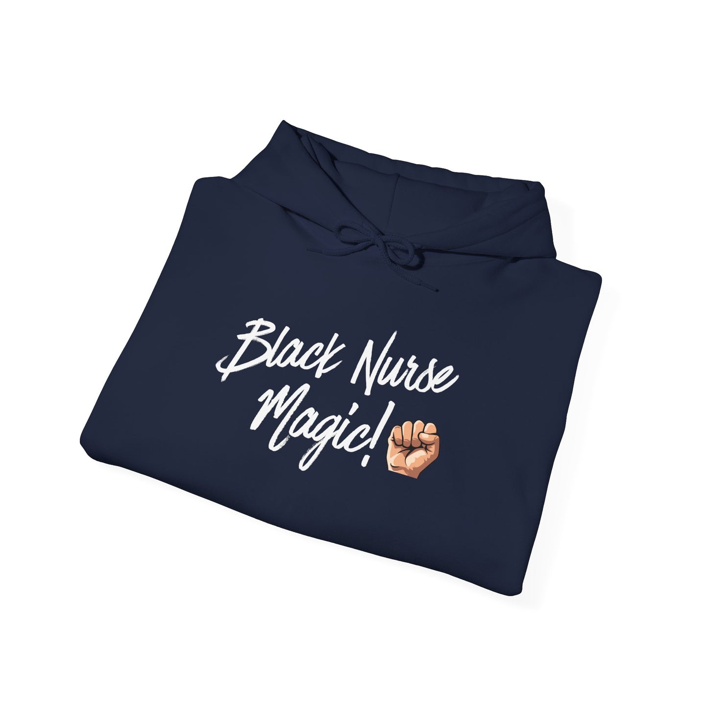 Black Nurse Magic Hoodie cozy fleece pullover for nurses