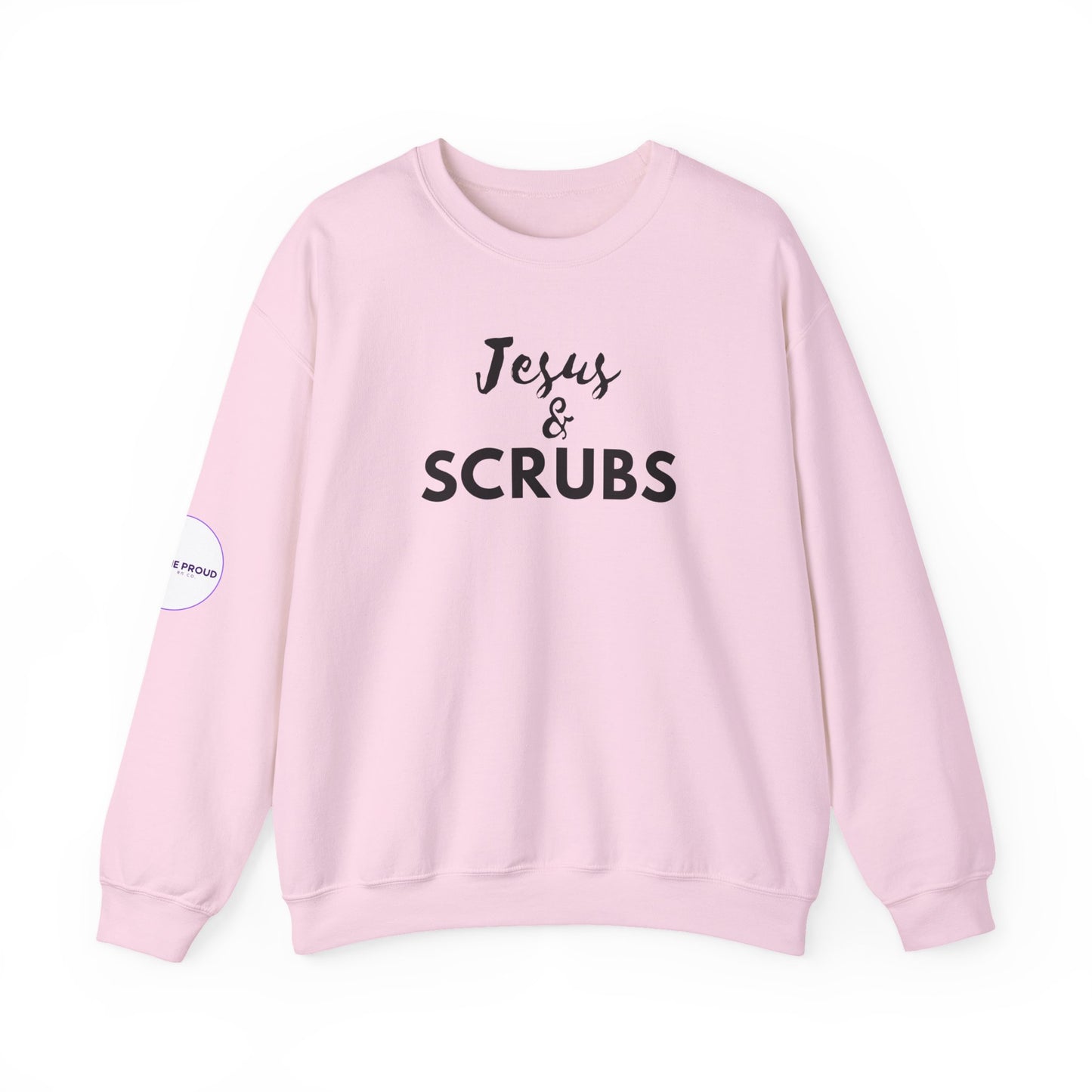 Unisex Crewneck Sweatshirt showing double needle stitching durability