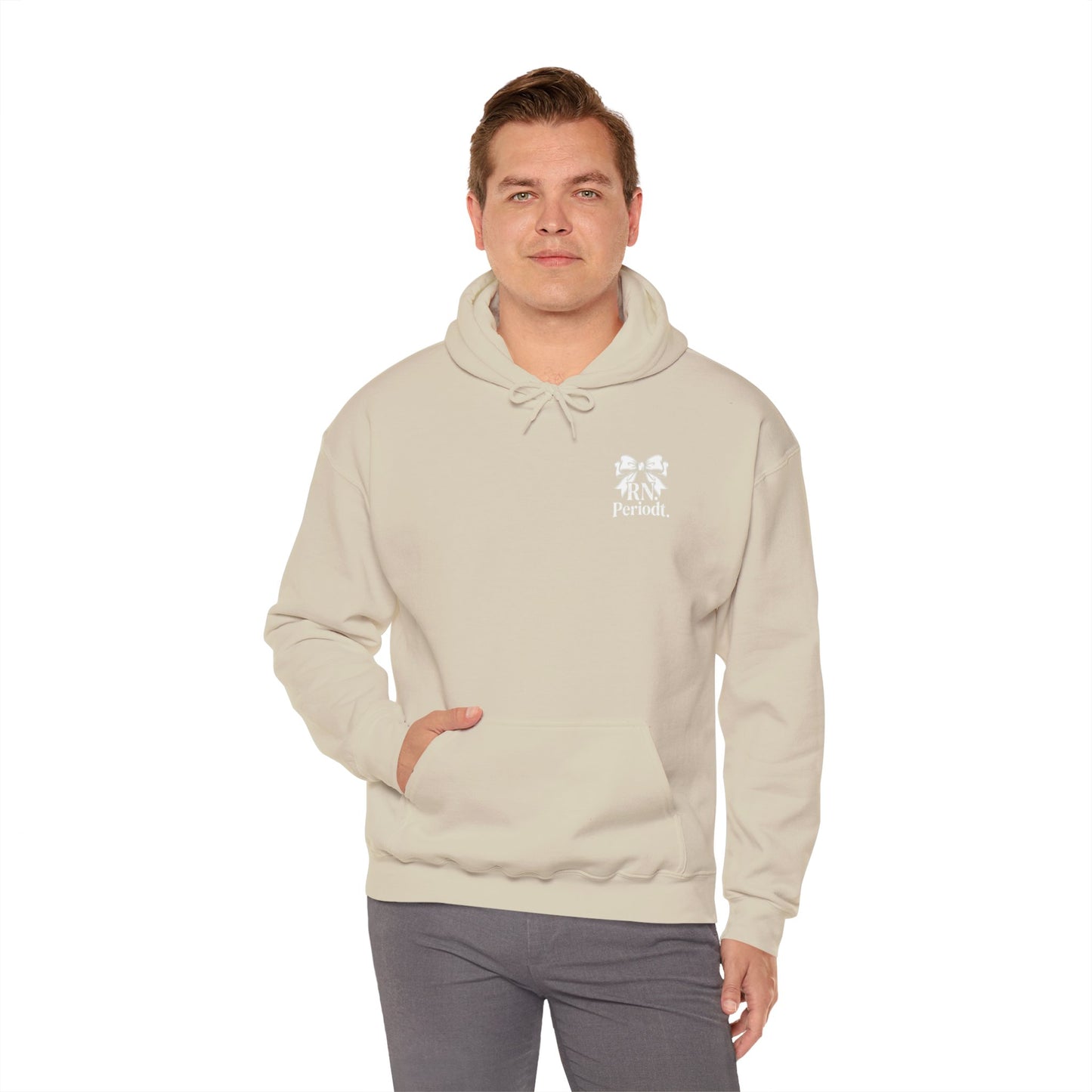 Hoodie — Petite Floral Ribbon 'Periwal' Chest Logo Casual Pullover