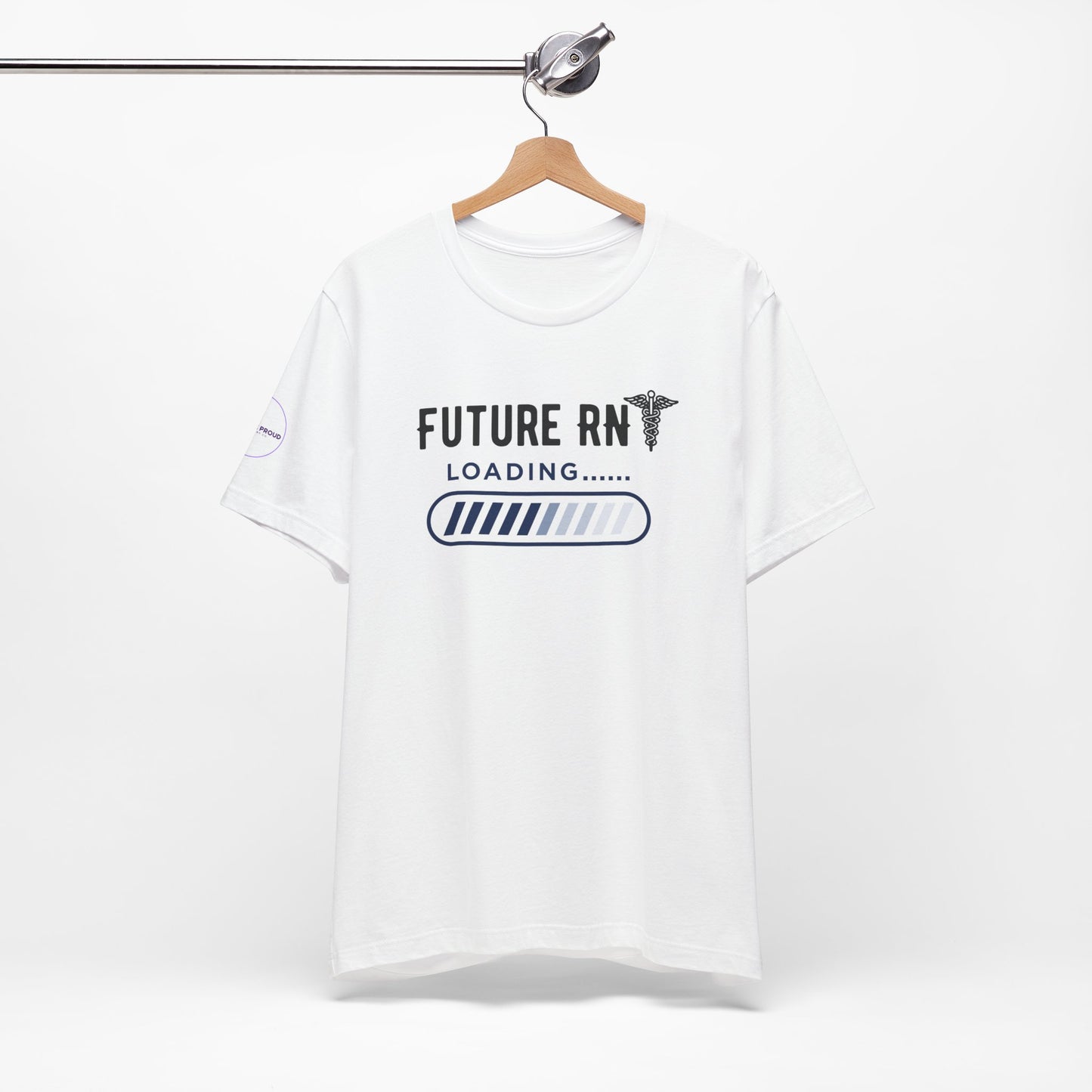 Future RN T-Shirt with stethoscope and loading bar artwork