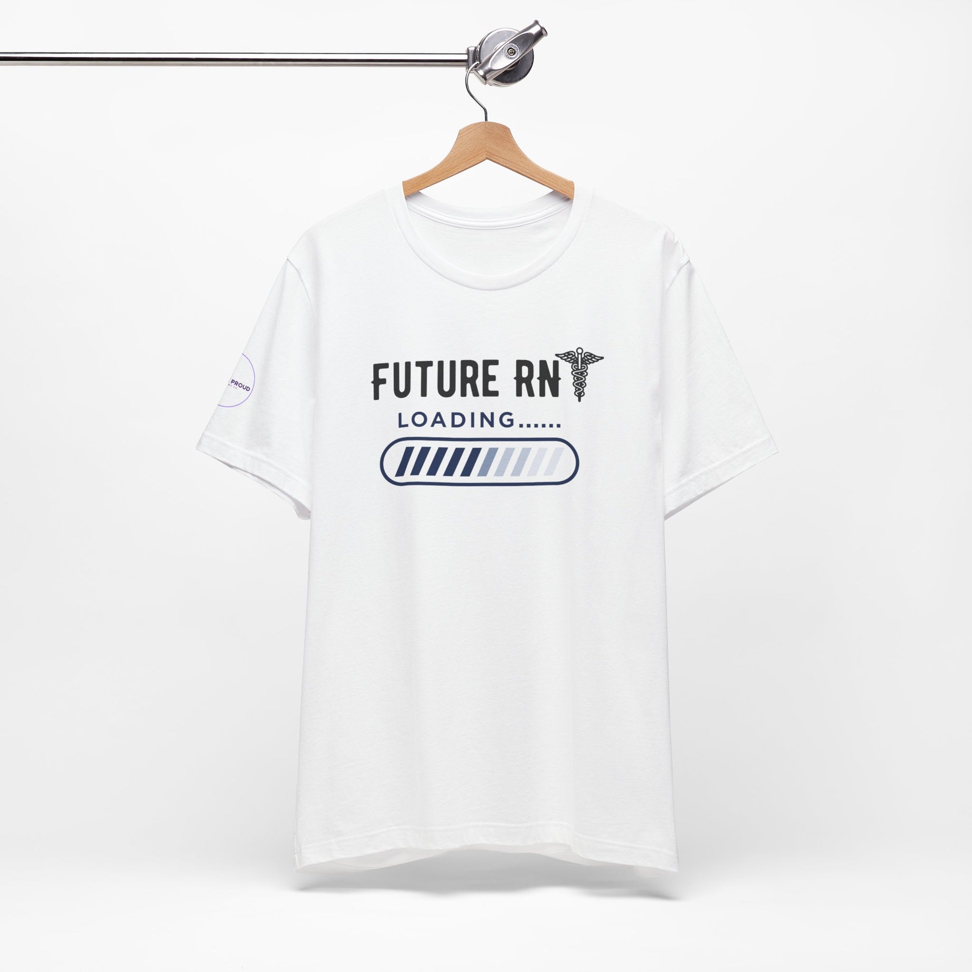Future RN T-Shirt with stethoscope and loading bar artwork