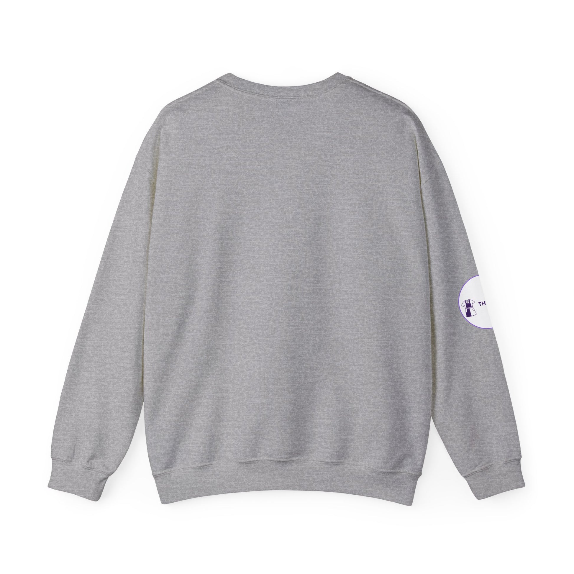 Saved Lives Today Sweatshirt with purple and black lettering detail