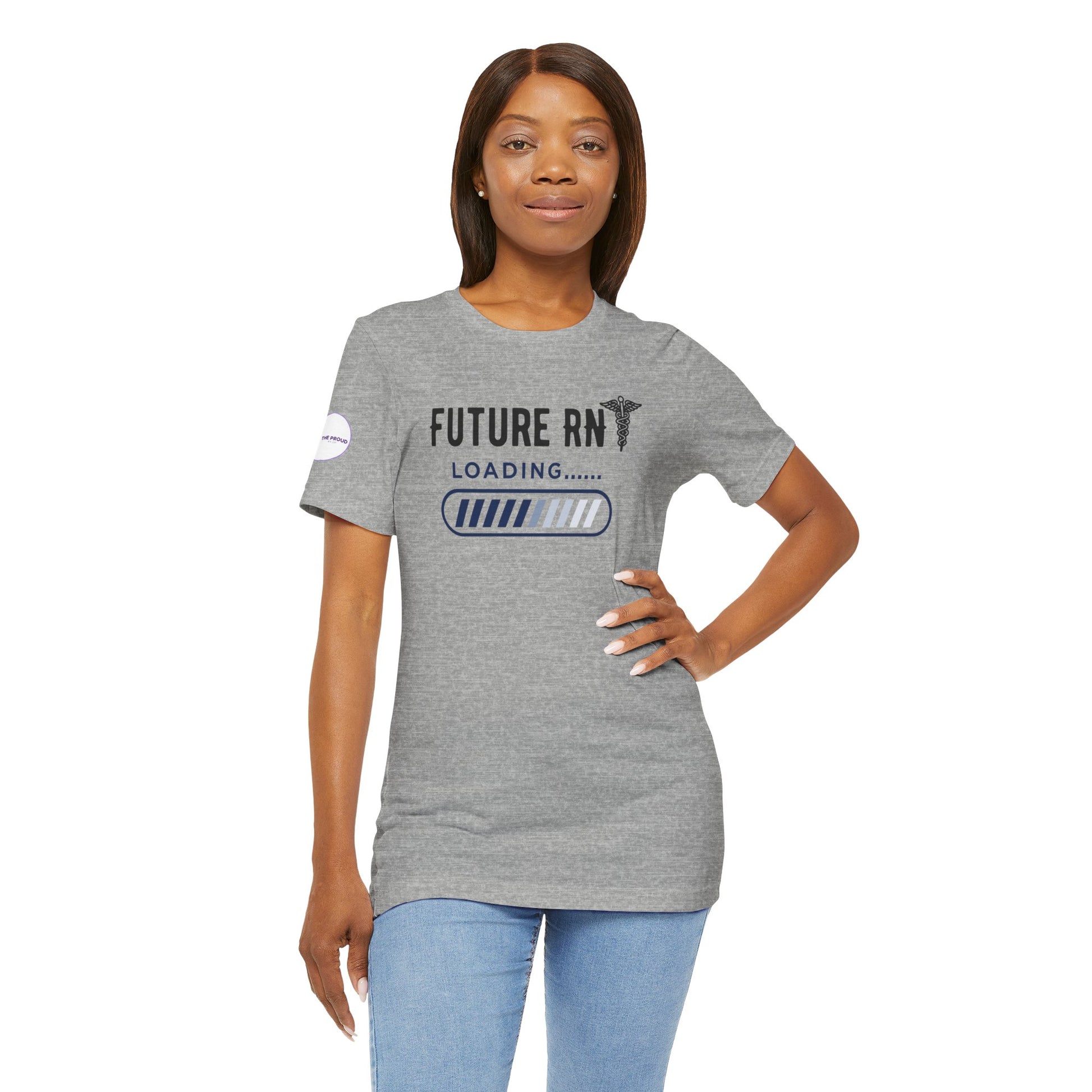 Future RN T-Shirt with stethoscope and loading bar artwork