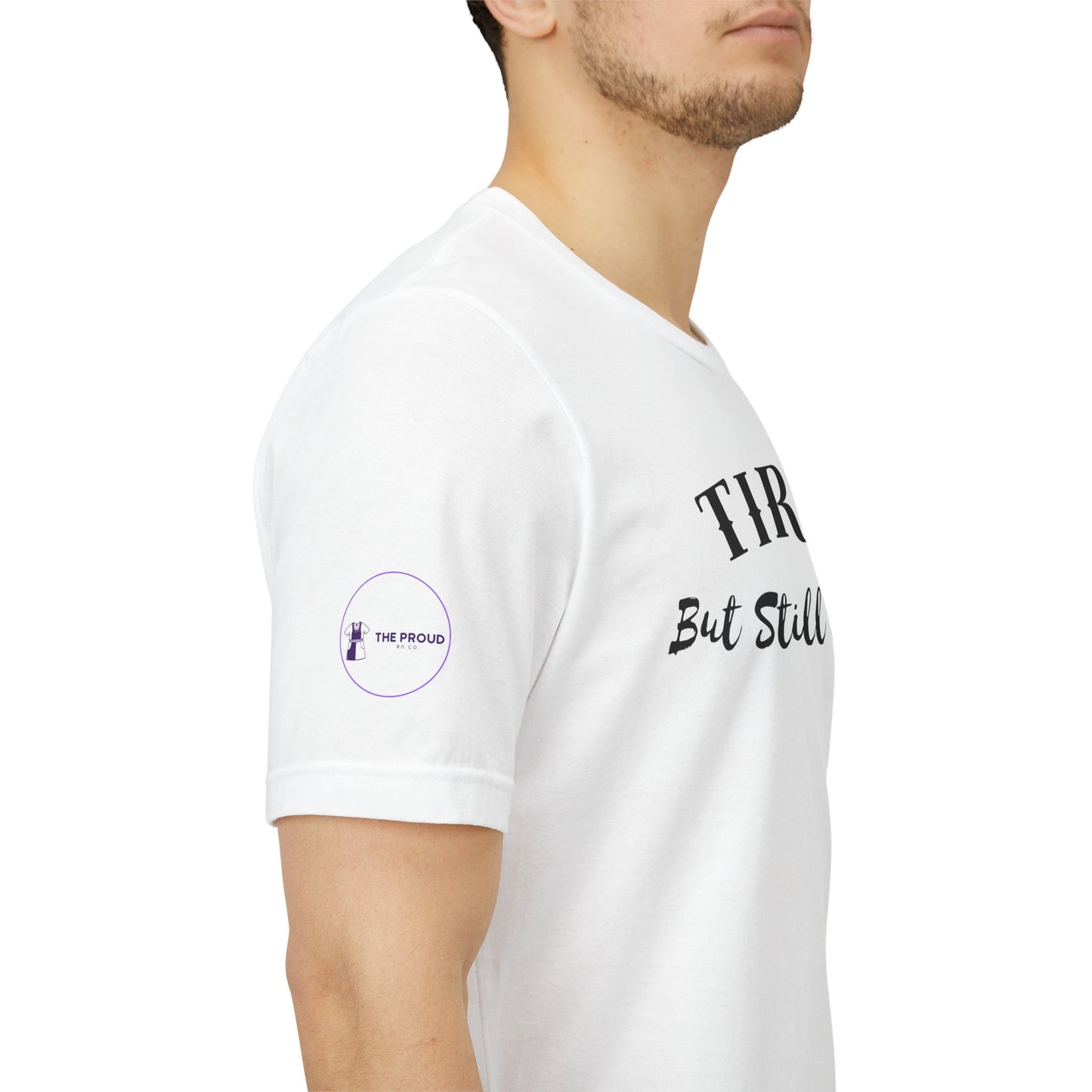 Tired But Still Caring T-Shirt styled for everyday comfort wear