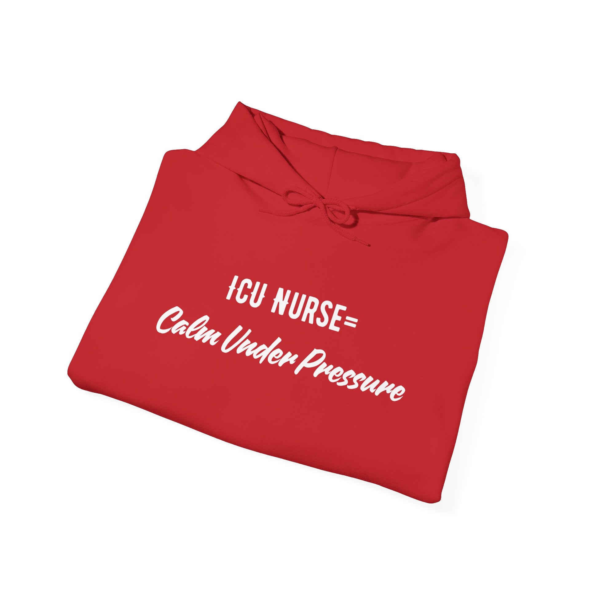 ICU Nurse Hoodie with calm under pressure quote design