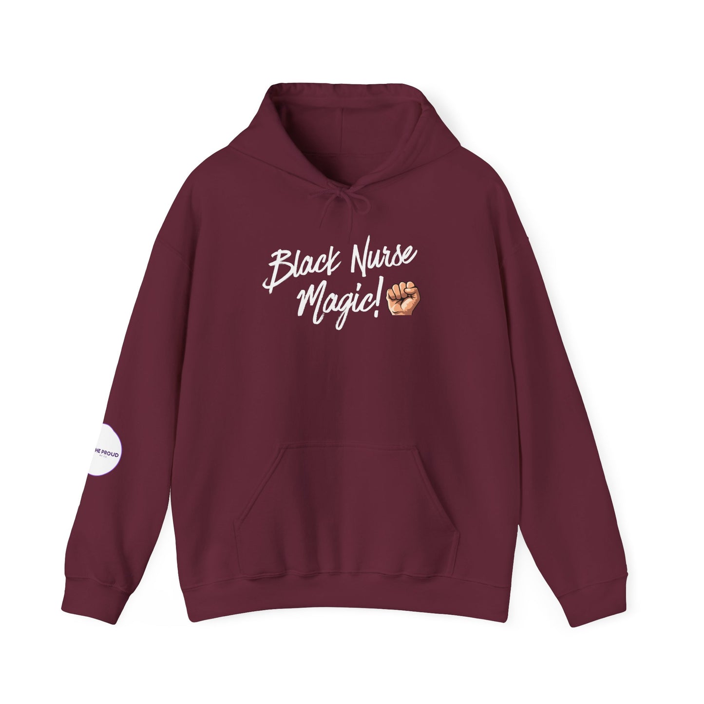 Black Nurse Magic Hoodie casual outfit for healthcare workers