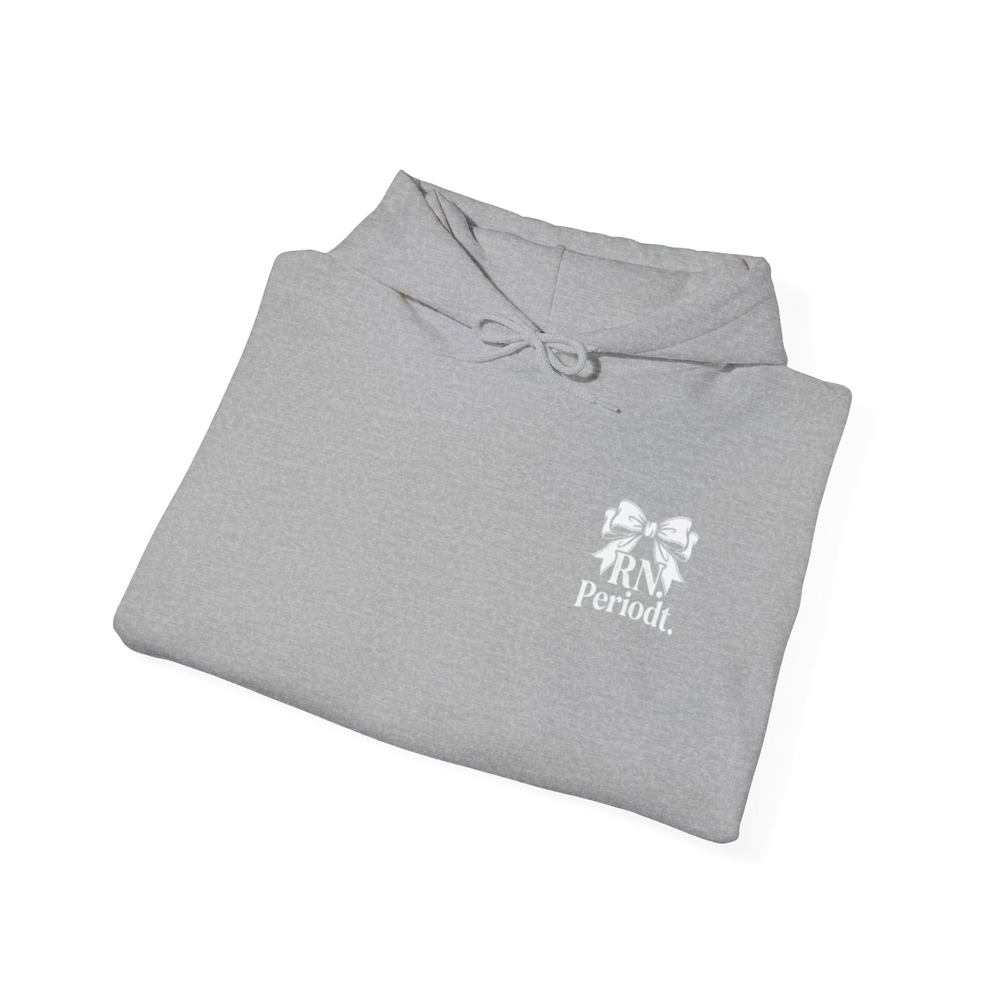 Hoodie — Petite Floral Ribbon 'Periwal' Chest Logo Casual Pullover