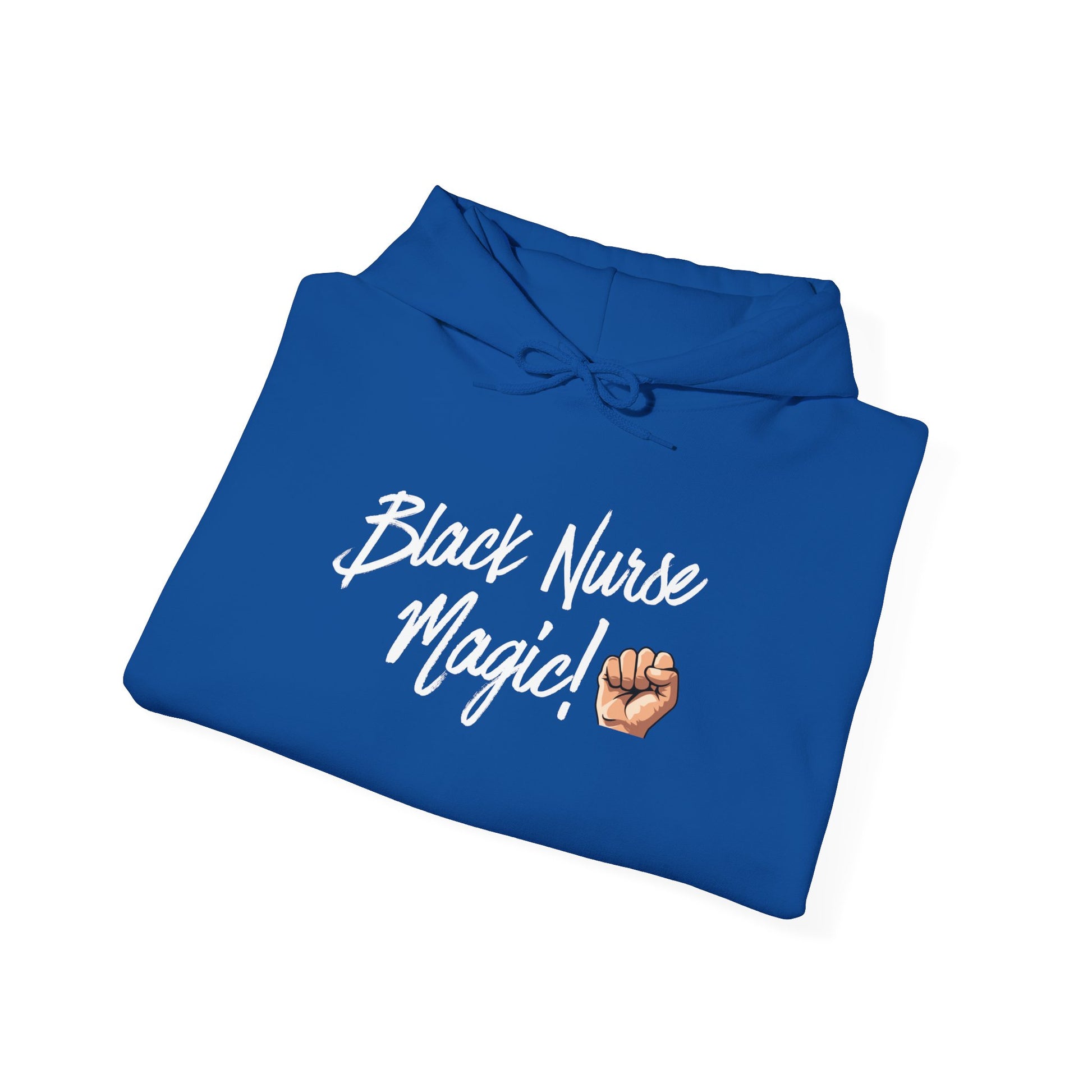 Black Nurse Magic Hoodie cozy fleece pullover for nurses