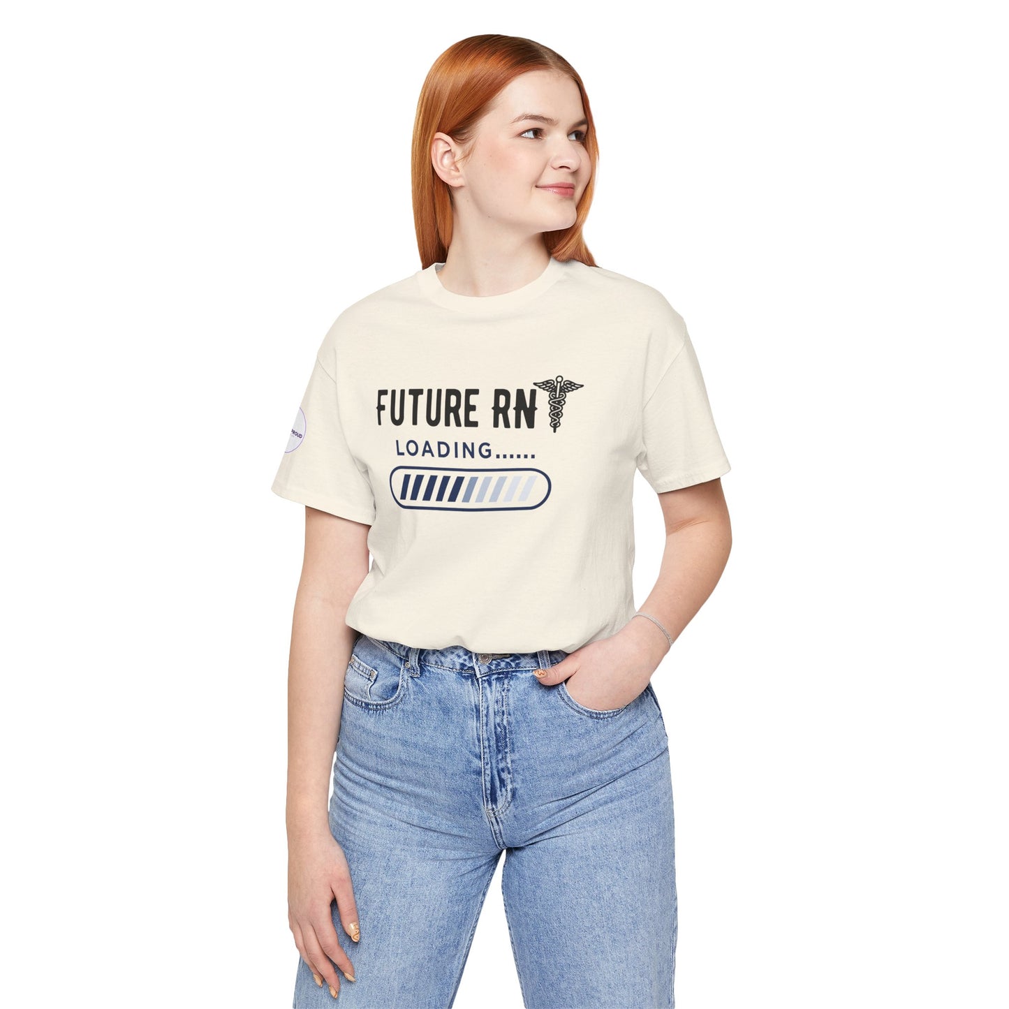 Future RN T-Shirt with stethoscope and loading bar artwork
