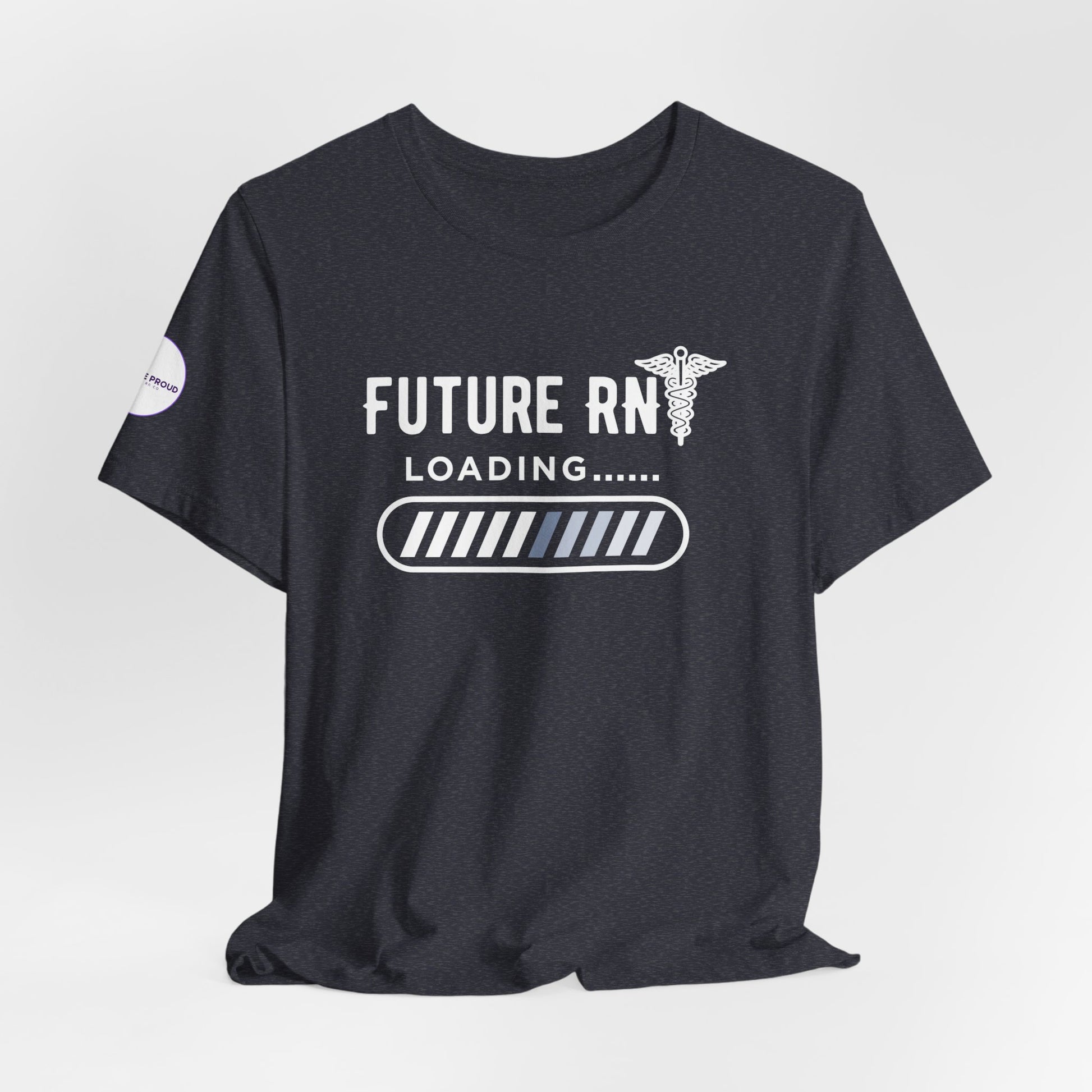 Future RN T-Shirt with stethoscope and loading bar artwork