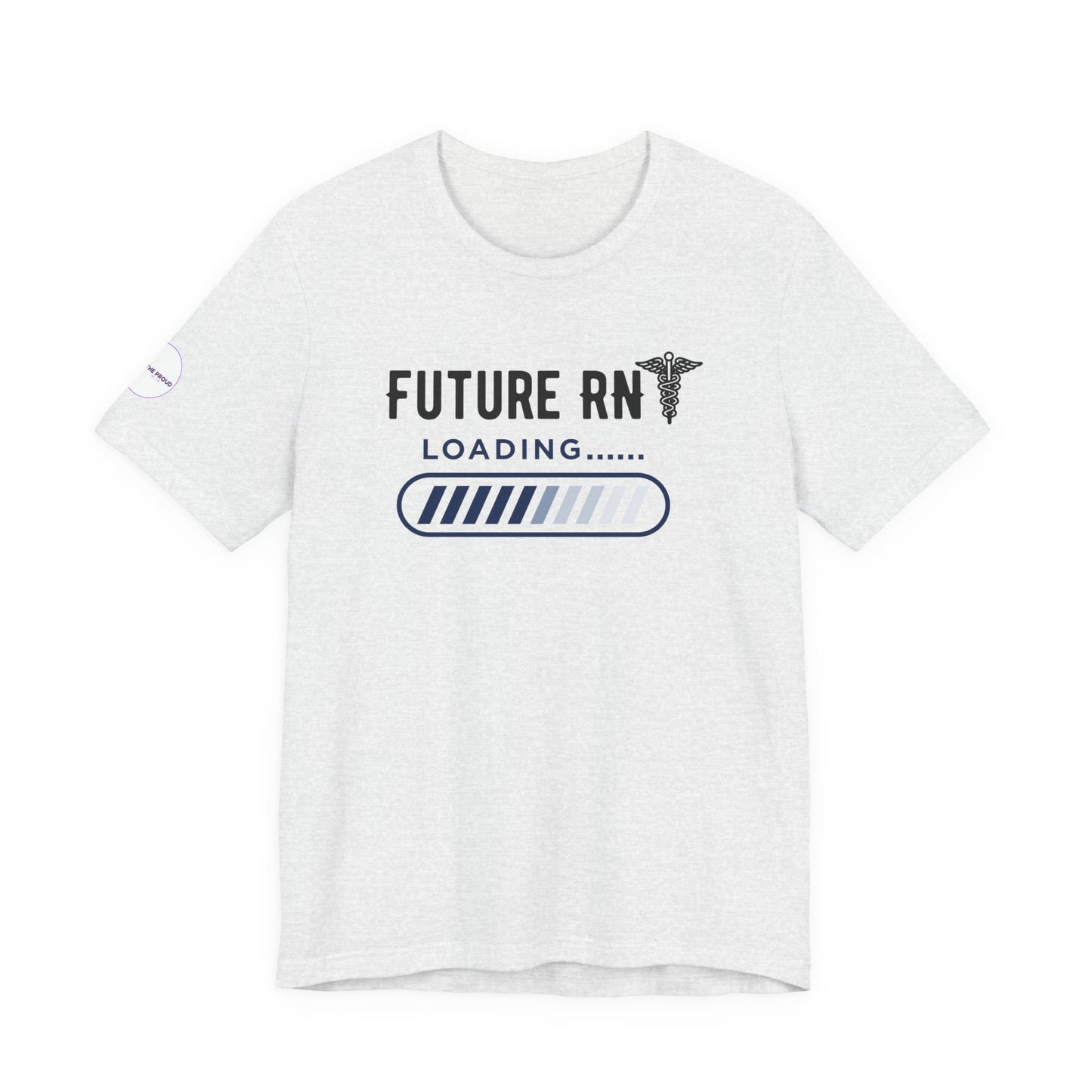 Front view of Future RN T-Shirt with medical icons design