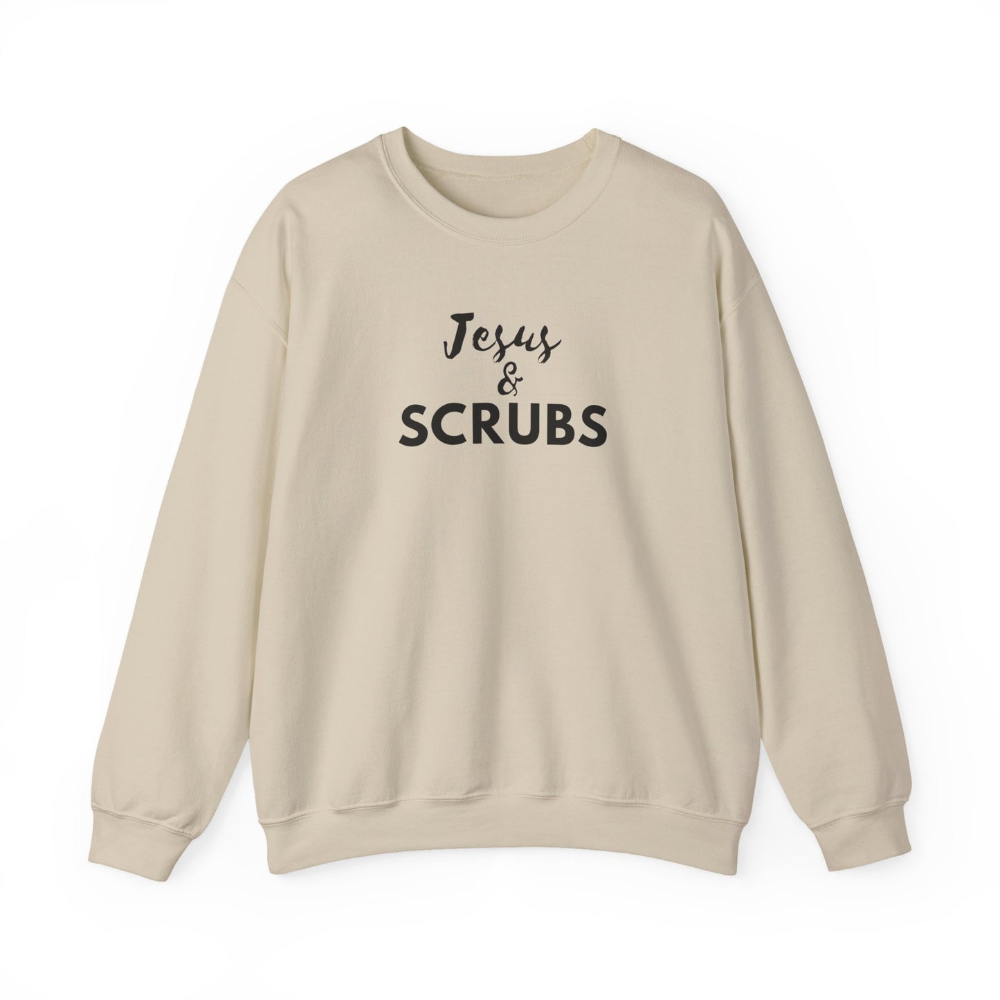Christian Nurse Sweatshirt front embroidery detail faith inspired