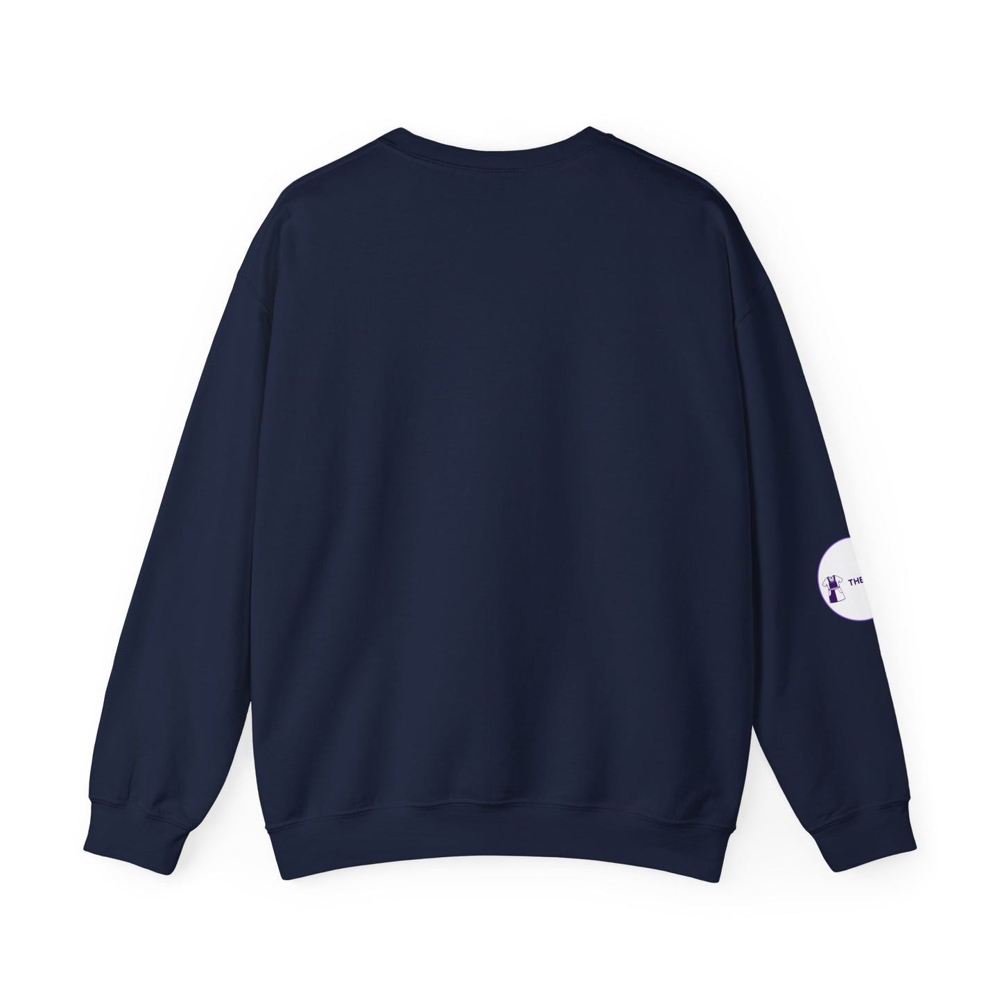 Back view of Black Nurse Sweatshirt with double-needle stitching