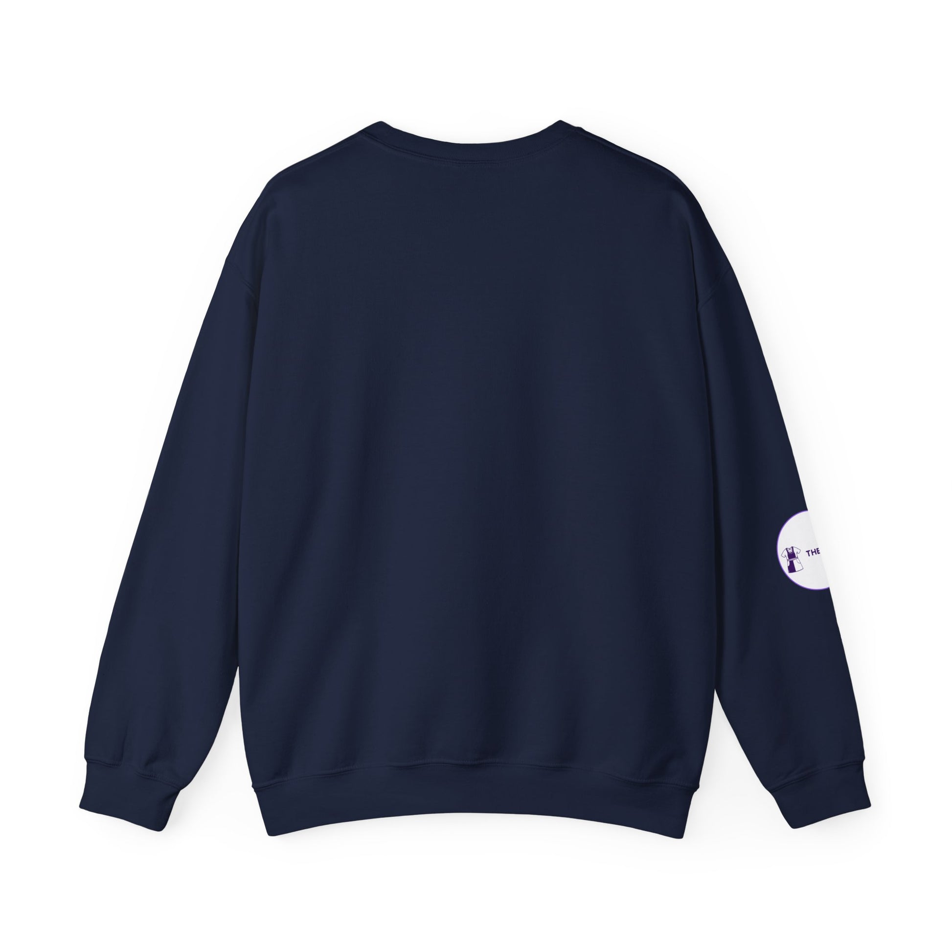 Back view of Black Nurse Sweatshirt with double-needle stitching