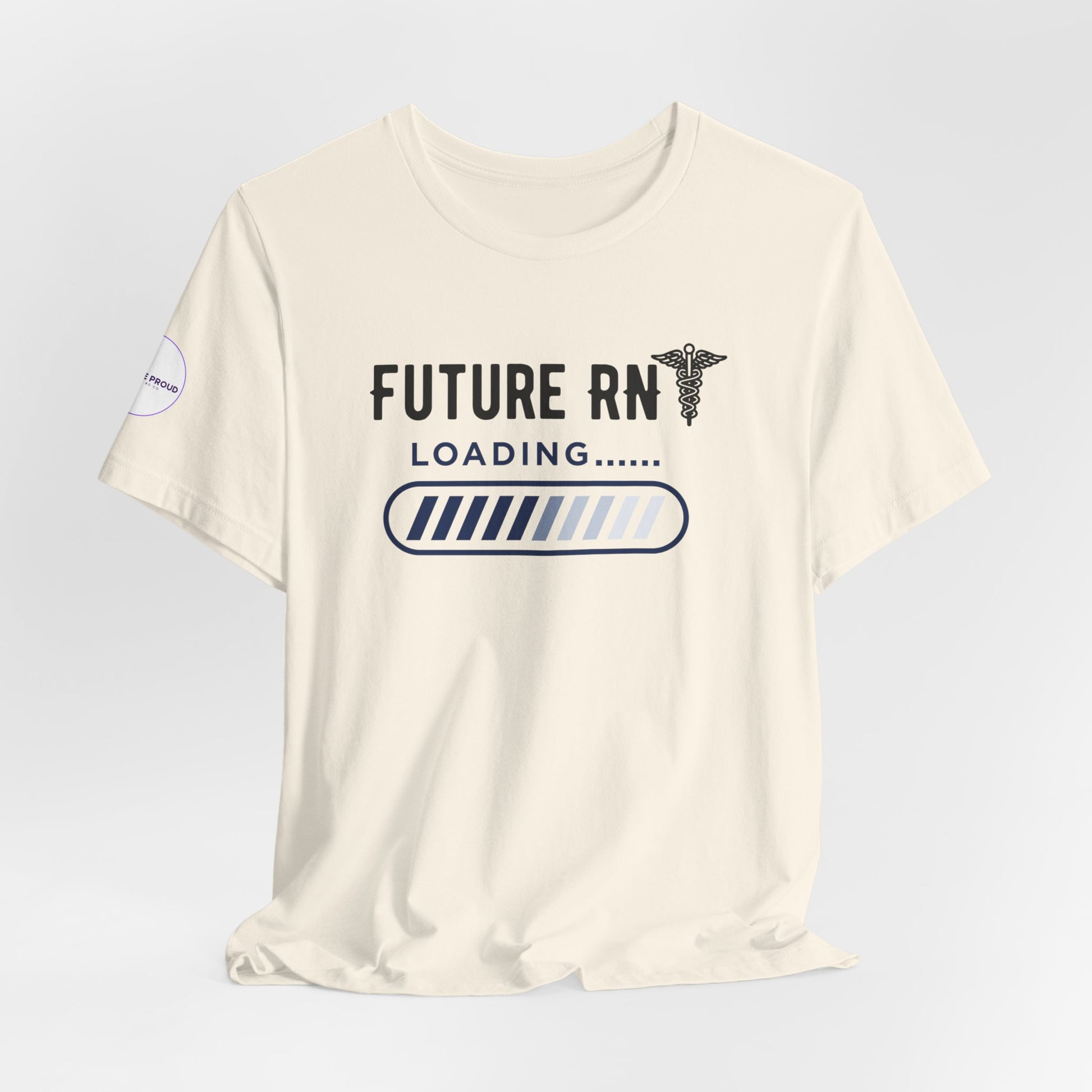 Future RN T-Shirt with stethoscope and loading bar artwork