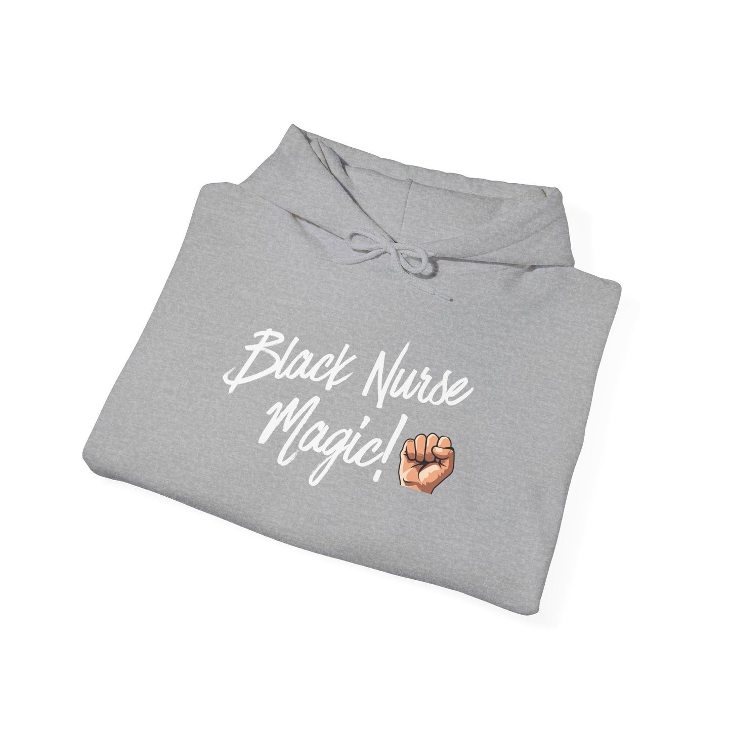 Black Nurse Magic Hoodie cozy fleece pullover for nurses