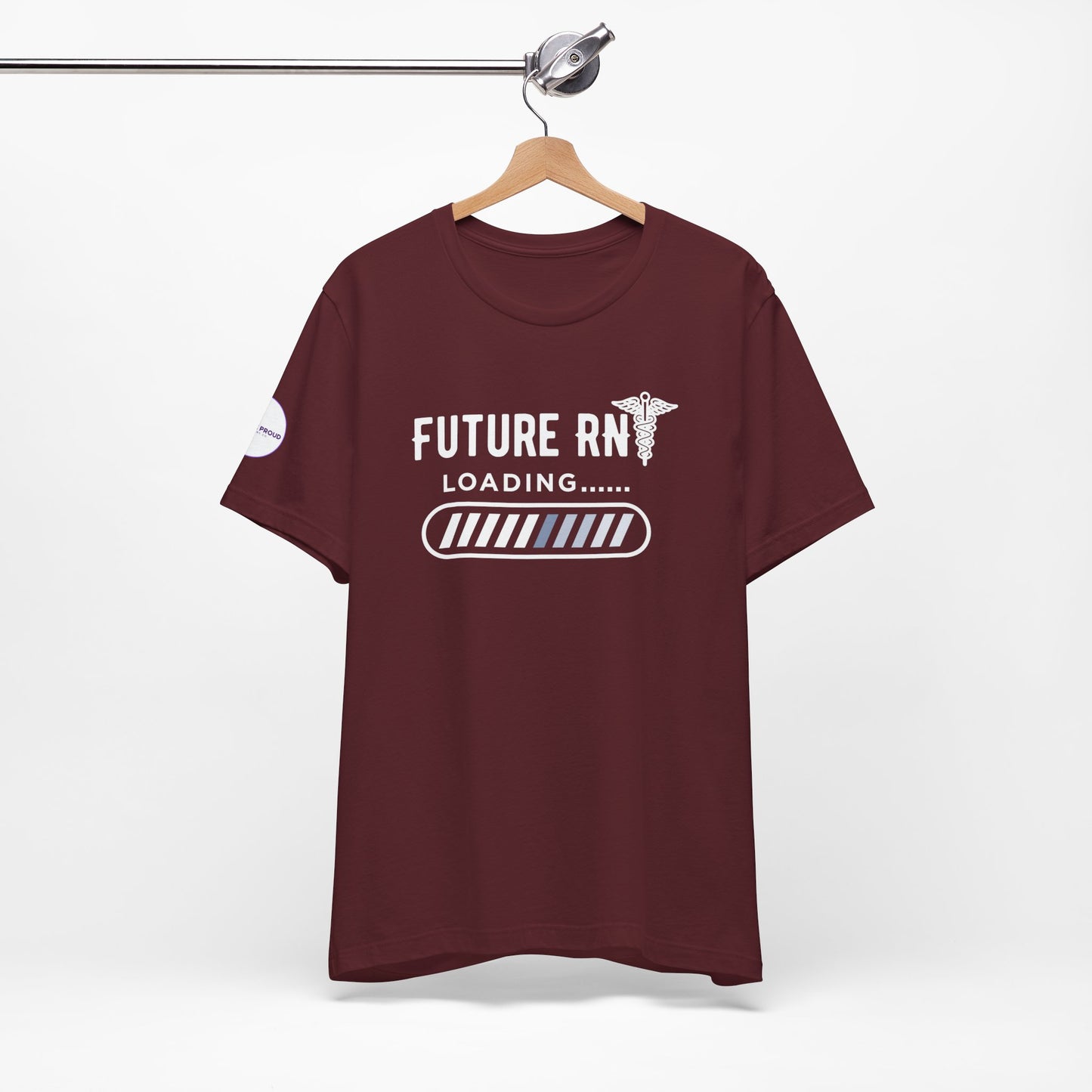 Future RN T-Shirt with stethoscope and loading bar artwork