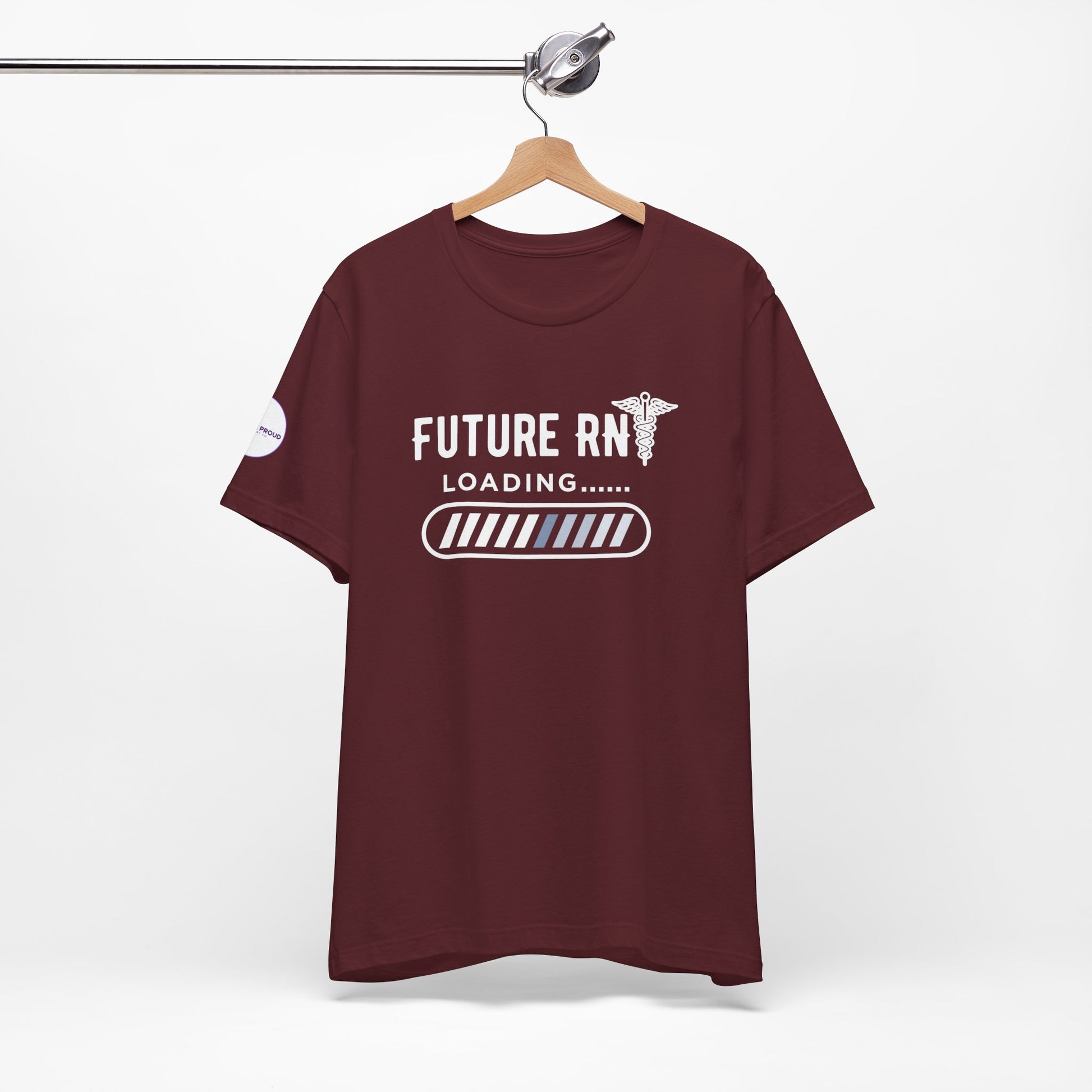 Future RN T-Shirt with stethoscope and loading bar artwork
