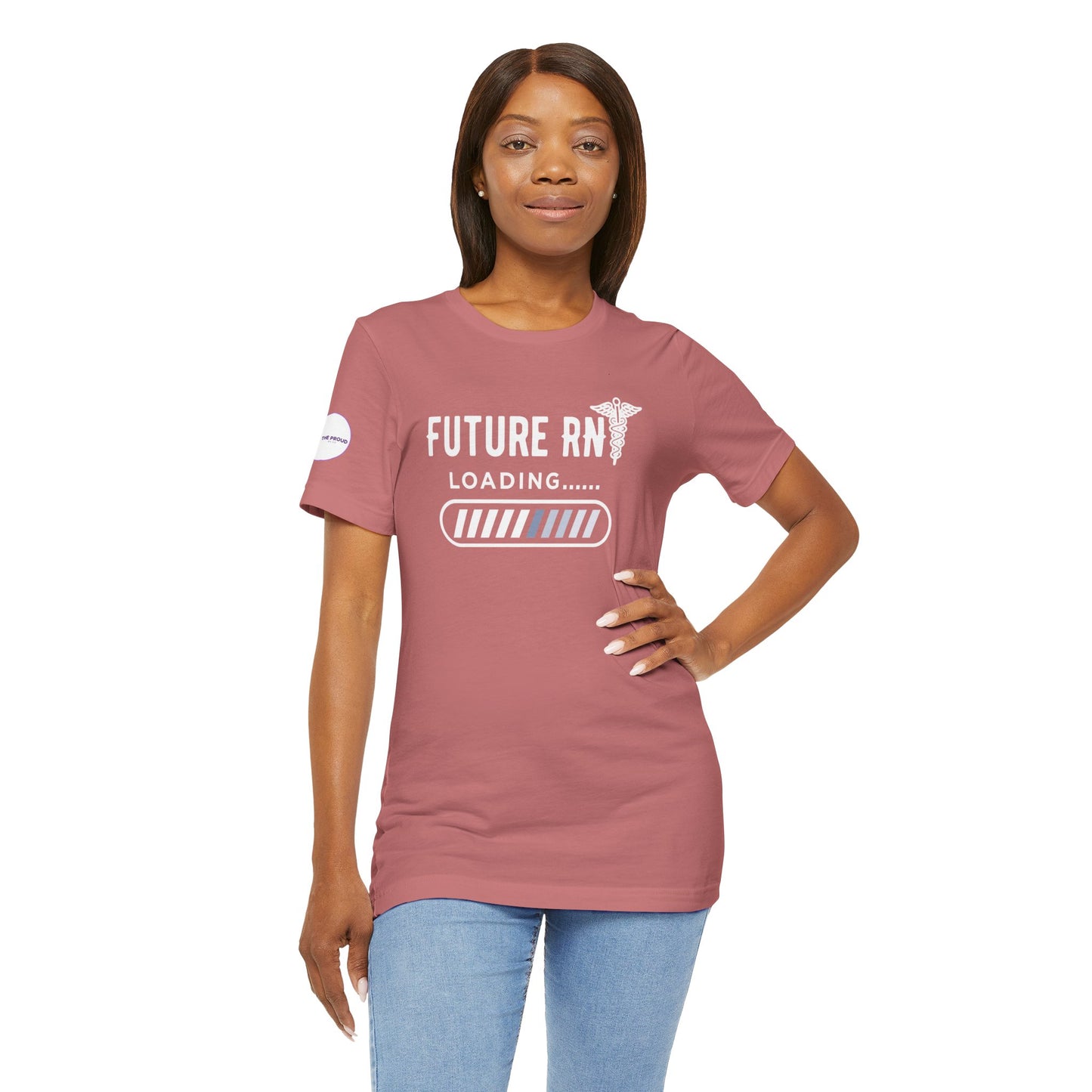 Future RN T-Shirt with stethoscope and loading bar artwork