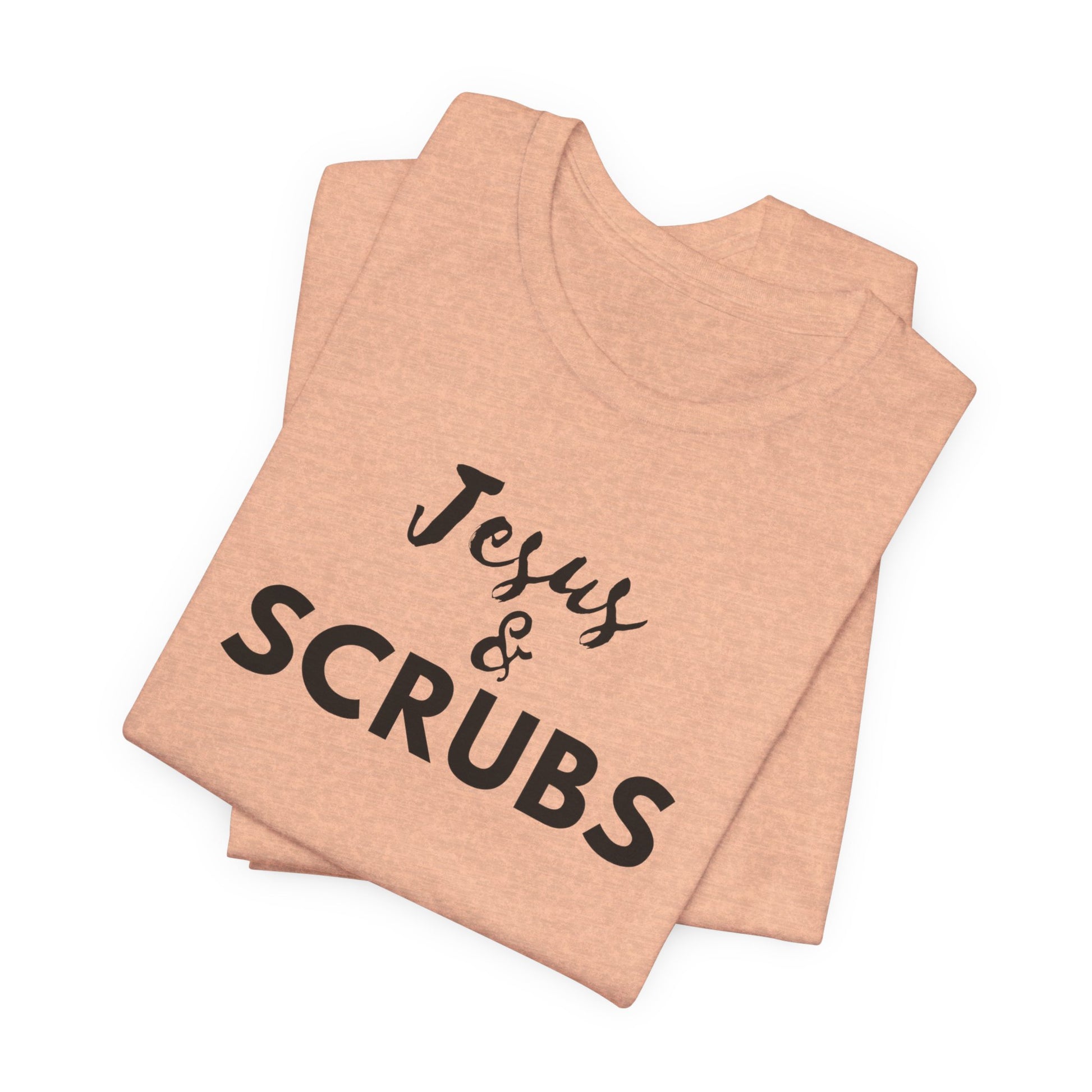 Jesus and Scrubs Nurse T-Shirt showing sleeve print detail